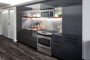 Yard apartments model kitchen